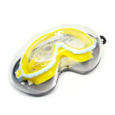 Окуляри для плавання Conquest дитячий жовто-блакитний