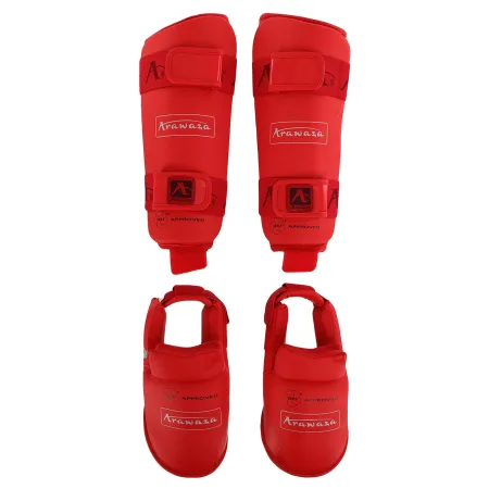 Захист гомілки та стопи для карате Arawaza R Replica Червоний - XL