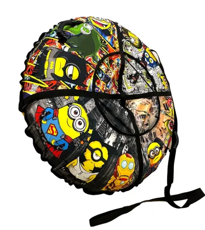 Тюбінг надувні санки ватрушка з камерою "міньйон супер герой" 120 см