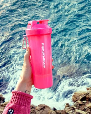 Шейкер спортивний SmartShake Slim 500 мл Neon Pink