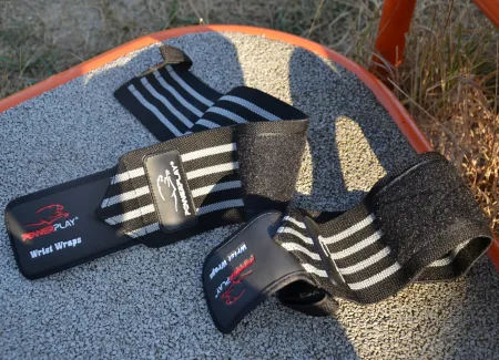 Кистьові бинти PowerPlay 3081 чорно сірі