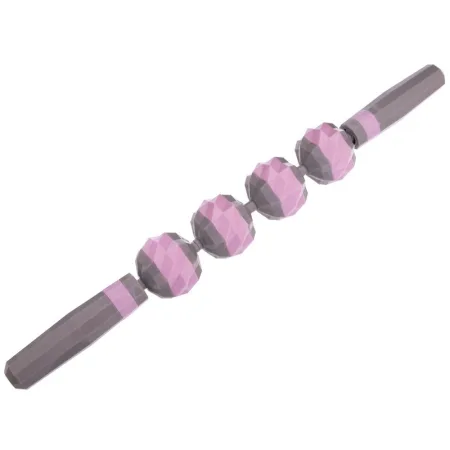 Масажер-палиця роликовий 4 масажерів massager рожевий - 46 см