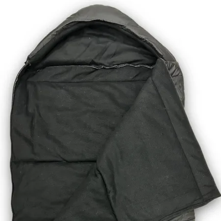 Спальний мішок ковдра з капюшоном чорний