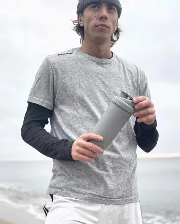 Шейкер спортивный SmartShake металлический Reforce Stainless Steel 900 мл серый