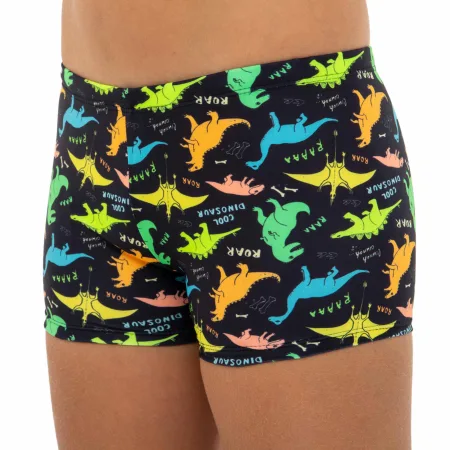 Плавки боксеры для мальчиков для плавания динозавры 6-8 лет черный 6