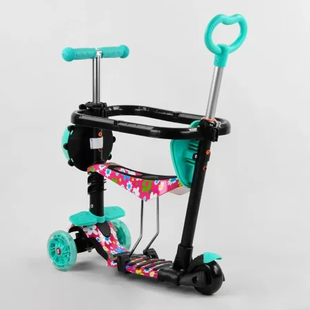Самокат 5в1 Best Scooter - бірюзовий/рожевий