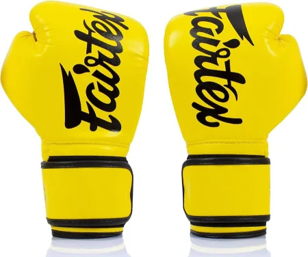 Боксерські рукавиці Fairtex BGV14 Yellow 12 унцій (бинти в комплекті)