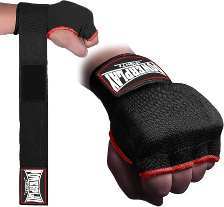 Бинти рукавиці PowerPlay 3096 з гелевими подушечками Чорні - S