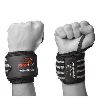 Кистьові бинти PowerPlay 3081 чорно сірі