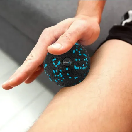 Масажний м'яч PowerPlay PP-4350 Epp Massage Ball d8 Чорно/Блакитний