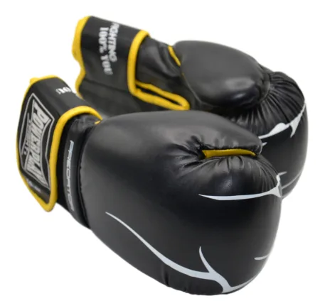 Боксерські рукавиці PowerPlay 3018 Jaguar чорно жовті 16 унцій