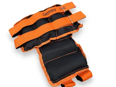 Обтяжувачі-манжети з піском по 1,0 кг - чорно-помаранчевий