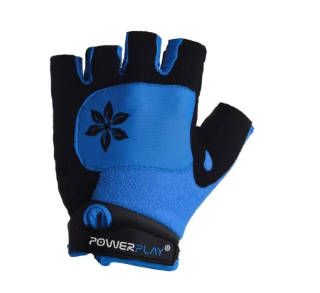 Велоперчатки женские PowerPlay 5284 D голубые - XS