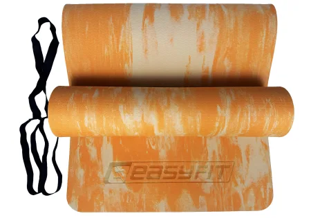 Килимок для йоги та фітнеса EasyFit s-EVA Mat 8 мм помаранчевий