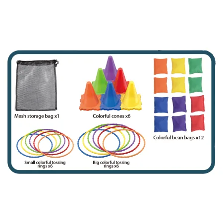 Набір 3в1 (6 конусів, 12 обручів, 12 кінеозологічних мішків)