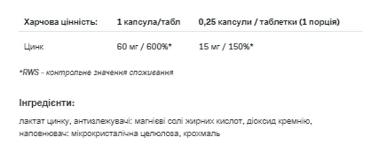 Zinc Forte - 120 таблеток