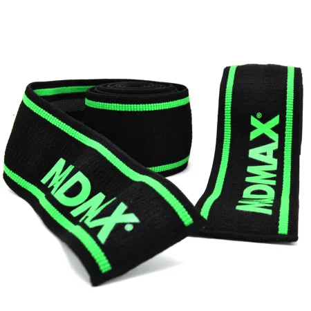 Бинти на коліна MadMax MFA-299 Non slide & slip knee wraps 2,0m Black/Green