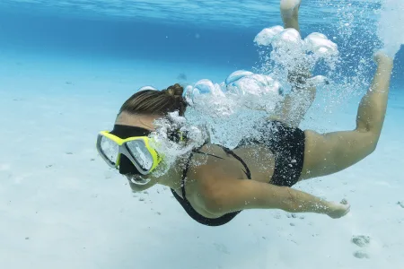 Маска для плавання BESTWAY 14+ 22075 Чорний/Білий