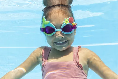 Окуляри для плавання Bestway 3-8 років 21080 зелений-рожевий