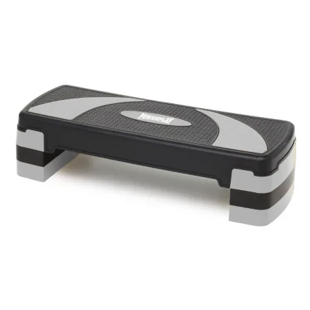Степ платформа PowerPlay 4358 3 рівні 10 15 20 см By Step Чорно/Сіра
