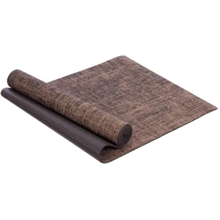 Килимок для йоги джутовий (Yoga mat)BRO 183 см 68 см 4 мм коричневий
