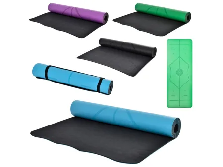 Килимок для йоги каучуковий PU 2894-4 183 см 68 см 4 мм чорний