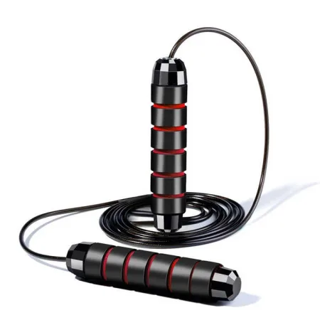 Скакалка скоростная PowerPlay 4210 Power Weighted Jump Rope чёрная 2,7 m