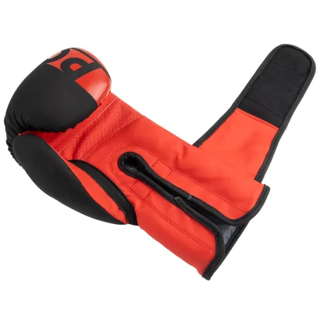 Боксерські рукавиці PowerPlay 3086 Matt Challenger чорно-червоні 10 унцій