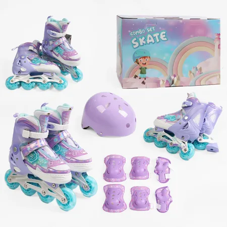 Ролики з захистомрозмір 31-34 бірюзово-фіолетовий 65009-7 S