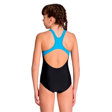 Цельный купальник для плавания Arena Multi Pixels Swimsuit Swim Pro 128 см чёрно-синий