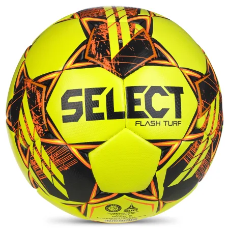 М'яч футбол Select SELECT FLASH TURF V23 №5 желто-жовтогарячий (оригінал)