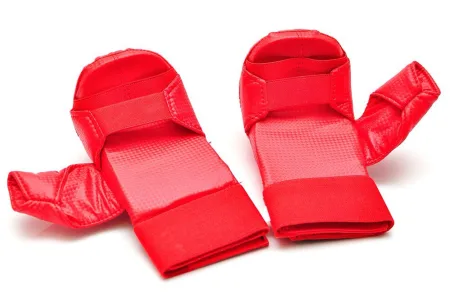 Рукавички накладки для карате Червоний M - Синій