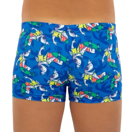 Плавки боксери для хлопчиків для плавання Акули вік 6-8 років синій 8