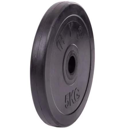 Диски для штанги обгумовані 30 мм 5 кг чорний
