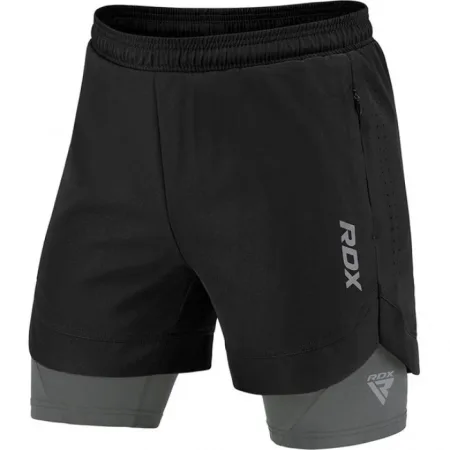 Компресійні шорти для RDX MMA T16 2-в-1 BLACK/GREY-M