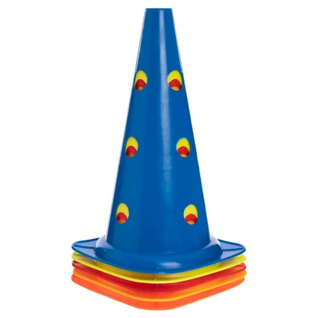 Конус-фішка для тренувань з отворами для штанги 38 см синій