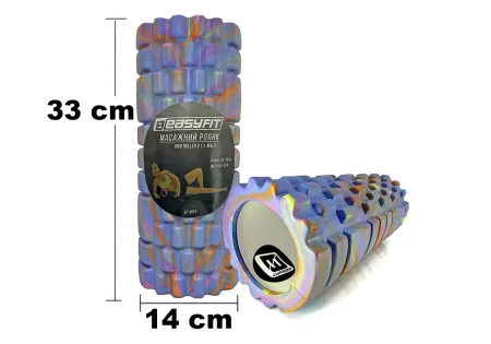 Масажний ролик EasyFit Grid Roller 33 см v.1,1 Multi синій