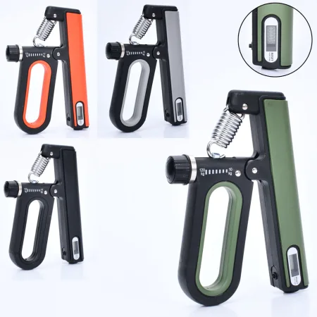 Еспандер кистьовий пружинний з лічильником та регульованим навантаженням 10-120 кг Чорний