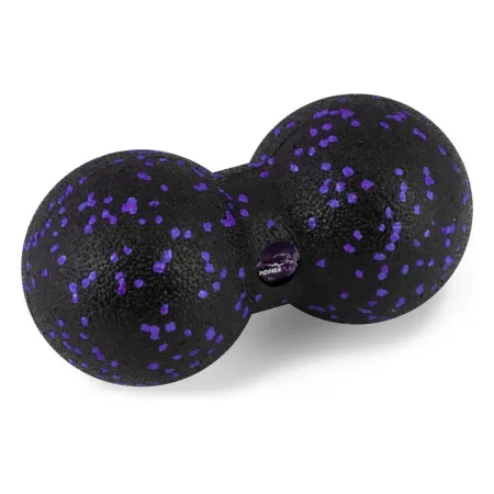 Масажний набір PowerPlay PP_4015 EPP Foam Roller Set 4 in1 2 ва роли + 2 ва м'ячі Чорно Фіолетовий