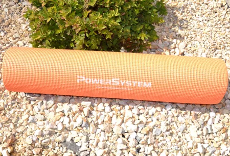 Килимок для йоги та фітнесу Power System PS-4014 PVC Fitness Yoga Mat апельсин 173x61x0,6