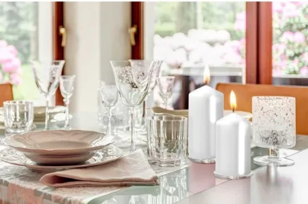 Свічка столова циліндр Bispol sw60/100 190 білий перламутр