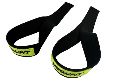 Лямки атлетичні EasyFit Delta Long для станової тяги чорні