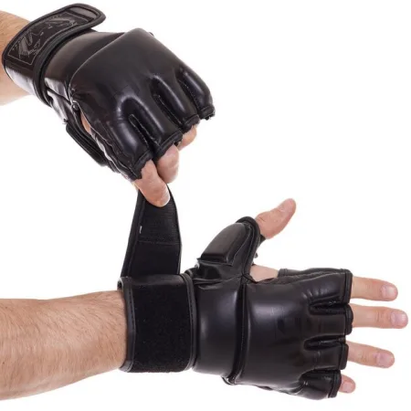 Рукавички для змішаних єдиноборств MMA XXS - чорний