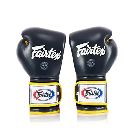 Боксерські рукавиці Fairtex BGV9 Mexican Blue/Yellow 16 унцій (бинти в комплекті)