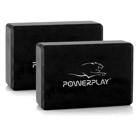 Yoga Block 2 pcs (pair) PowerPlay 4006 Yoga Brick EVA black