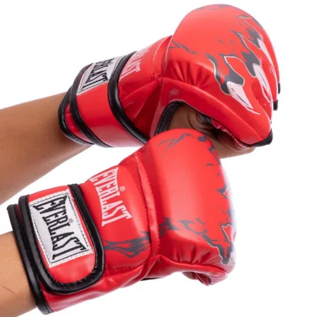 Рукавички для змішаних єдиноборств EVL MMA S - червоний