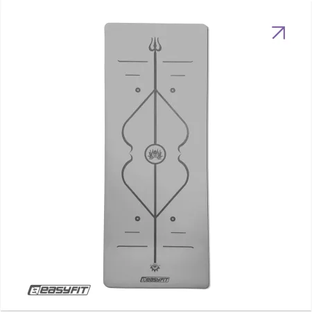 Коврик для йоги профессиональный EasyFit Pro каучук 5 мм серый