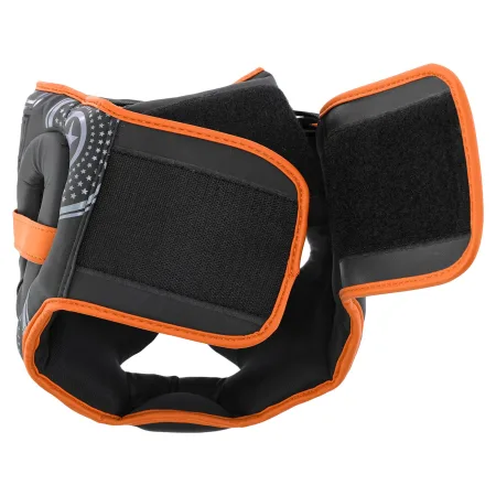 Шолом боксерський з повним захистом PVC TWN Чорно-Помаранчевий XL