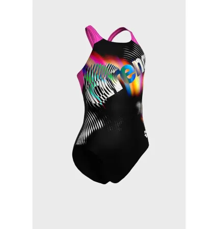 Купальник для плавання суцільний Arena LIT Logo SWIMSUIT V BACK L дитячий Оригінал 010690 590 128 см