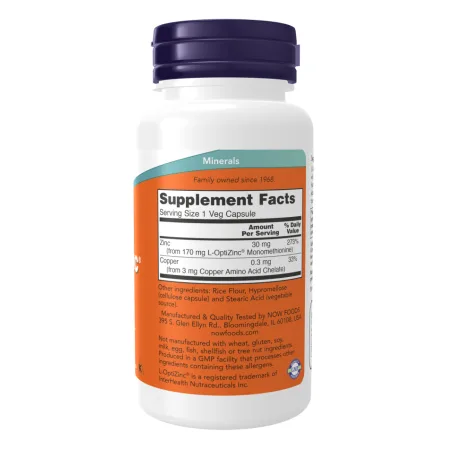 L-Optizinc(R) 30 мг+Copper - 100 капсул